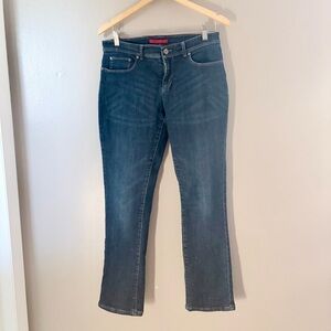 L.L. Bean Women's Boot Cut Jeans in Dark Blue